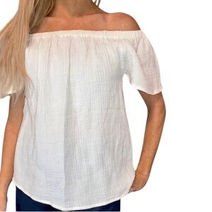 ANTHROPOLOGIE Adiva‎ Off-Shoulder Peasant Top